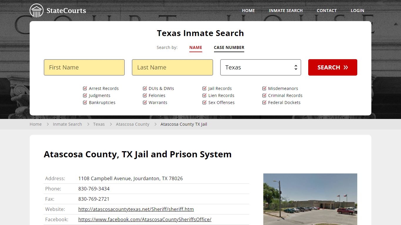 Atascosa County TX Jail Inmate Records Search, Texas - StateCourts